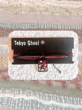 🎉🎉Anime Tokyo Ghoul Crunchy Roll Red, Black, Silver Quadruple Pendant Choker